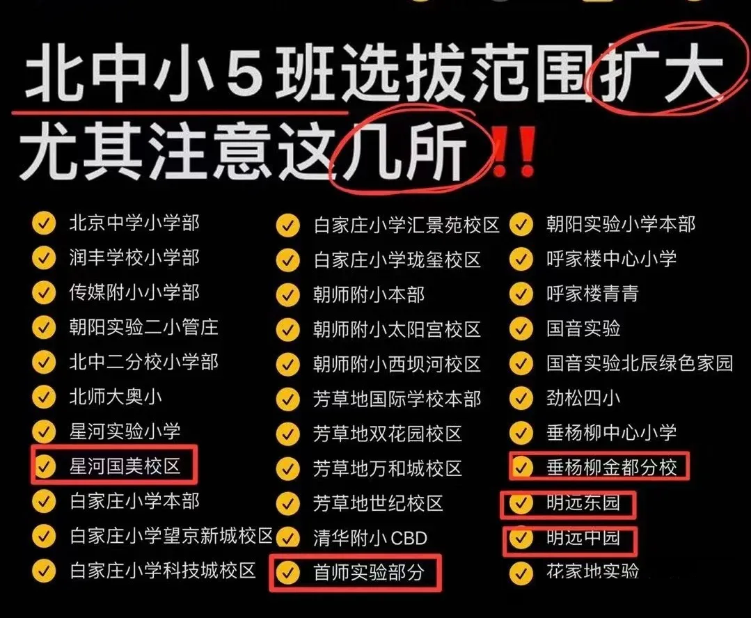 北京朝阳区三所中学24日举行了选拔考试