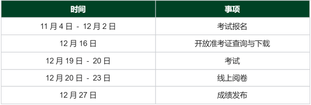 2024年12月TDA-G12(高三)报名通知