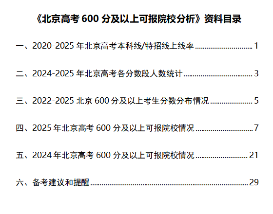 2026北京高考600分以上能报哪些院校？