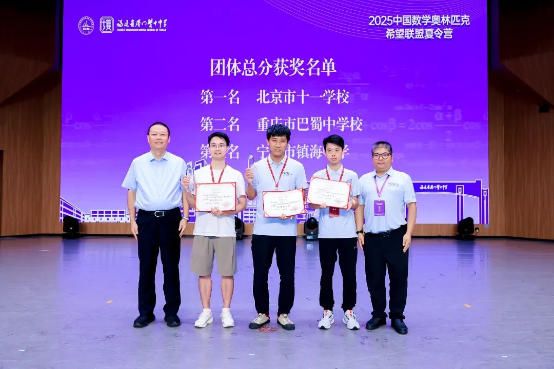 2025中国数学奥林匹克希望联盟夏令营团体奖