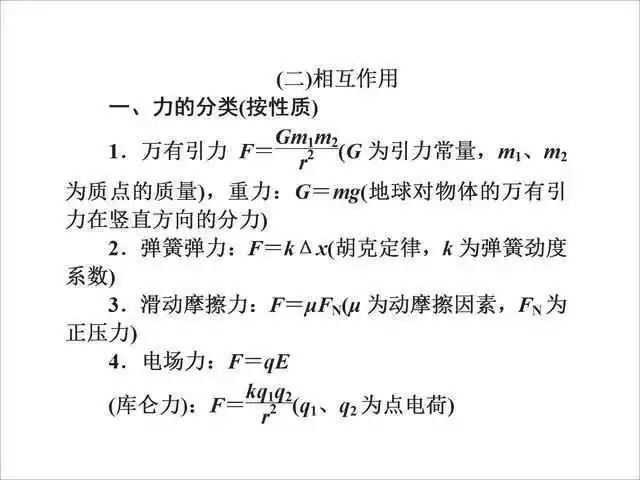 2026北京高考高中物理公式及定理