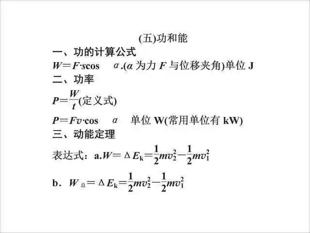 2026北京高考高中物理公式及定理