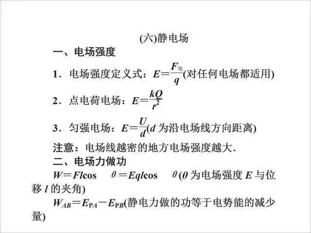 2026北京高考高中物理公式及定理