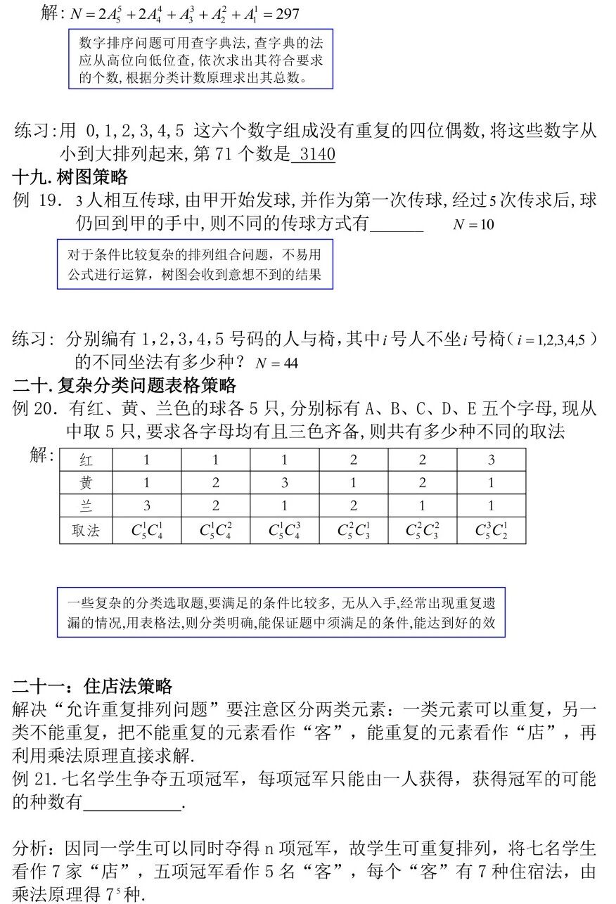 2026年北京高考高中数学排列组合解题方法
