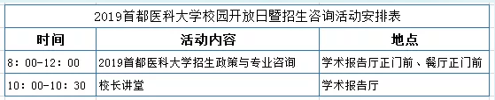 日程时间安排