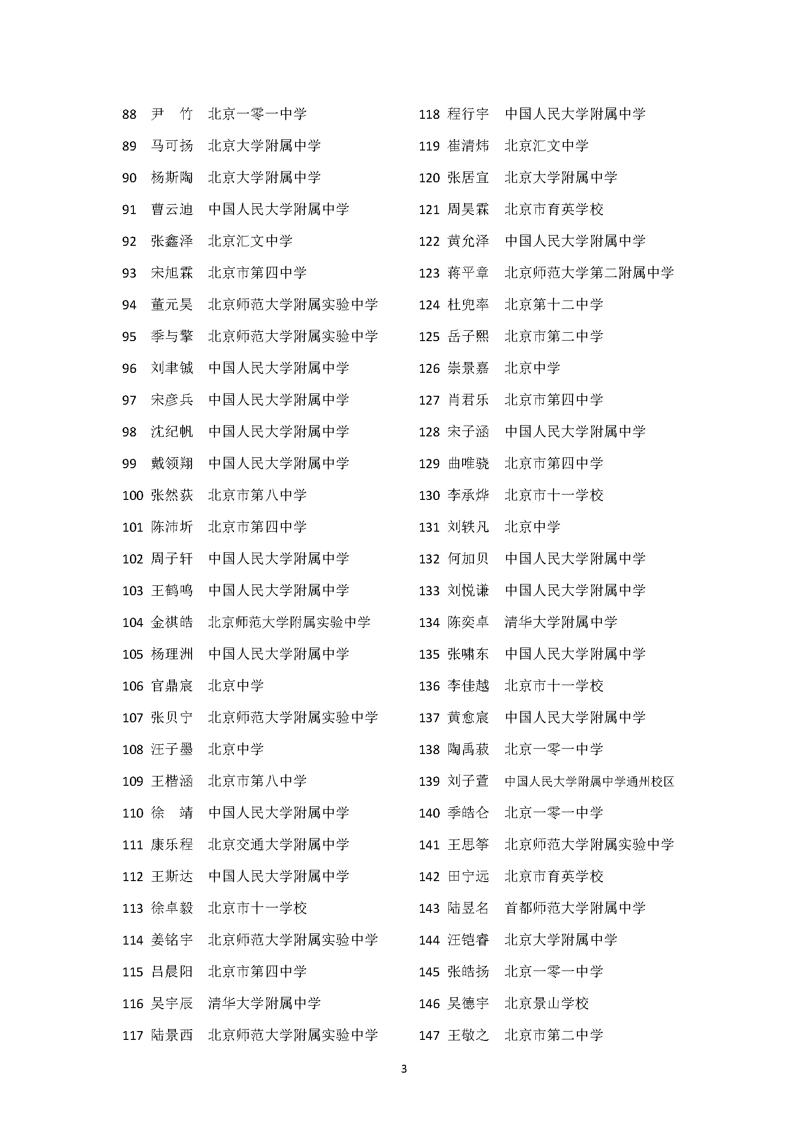 2025第42届物理竞赛北京赛区省二名单