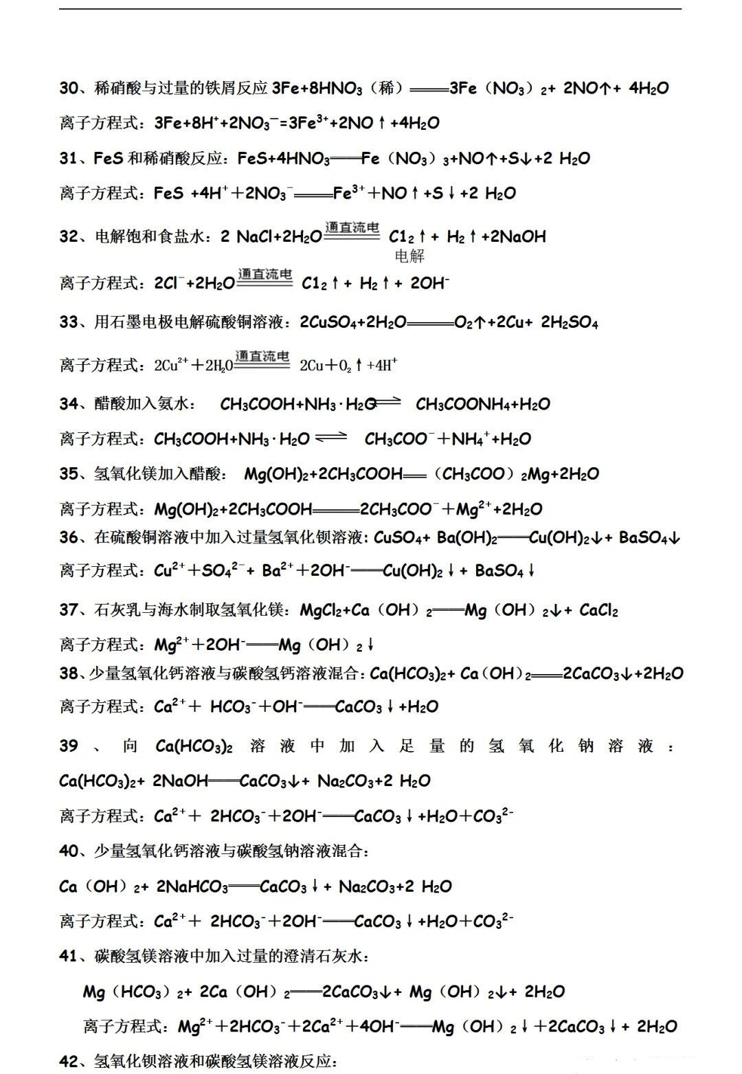 2026年北京高考化学离子方程式