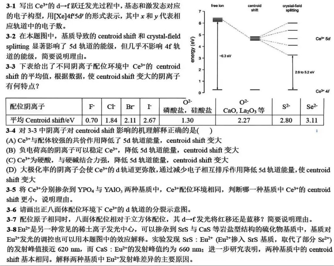 2026年中学生化学春季研讨会试题（第二天）