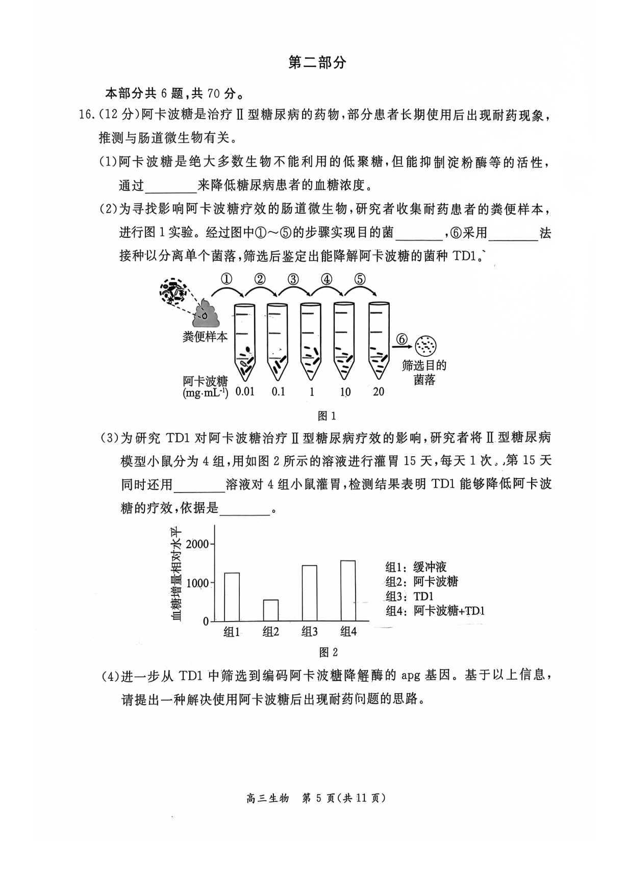 2026北京东城高三一模生物试题及答案