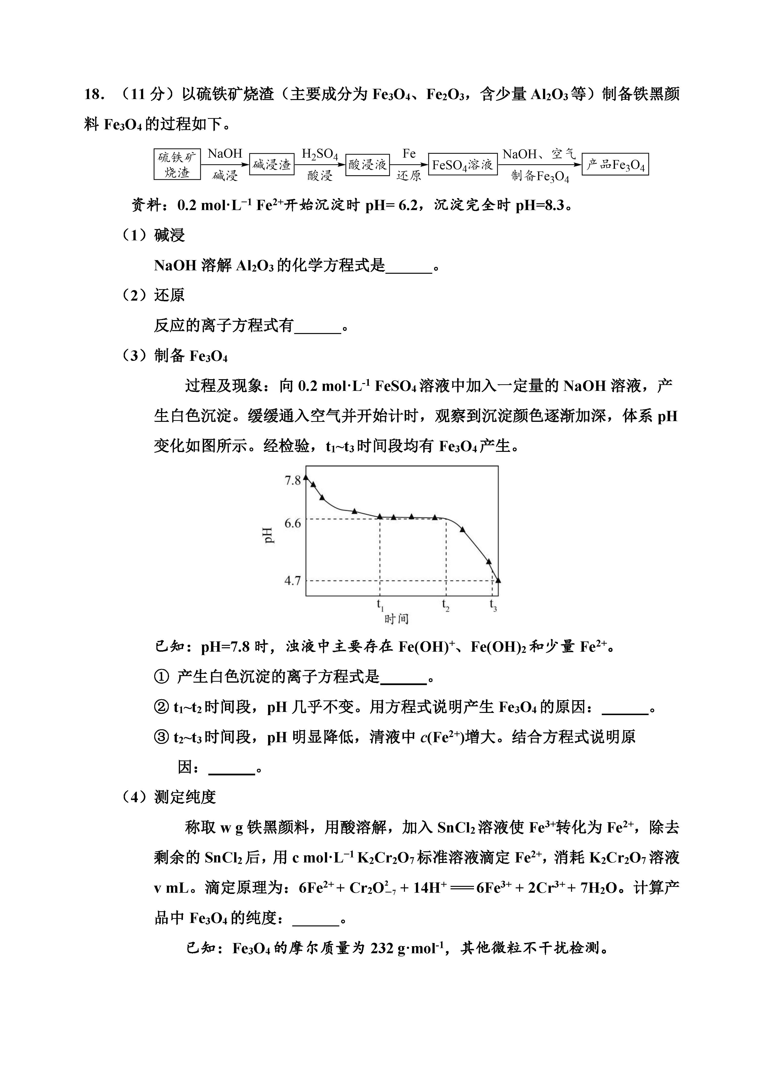 2026北京北师大二附中高三三模化学试题及答案