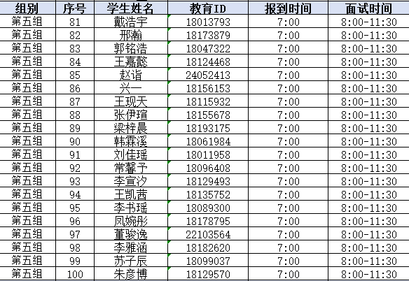 2026年北京市第五中学通州校区“1+3”培养实验面试名单及面试安排