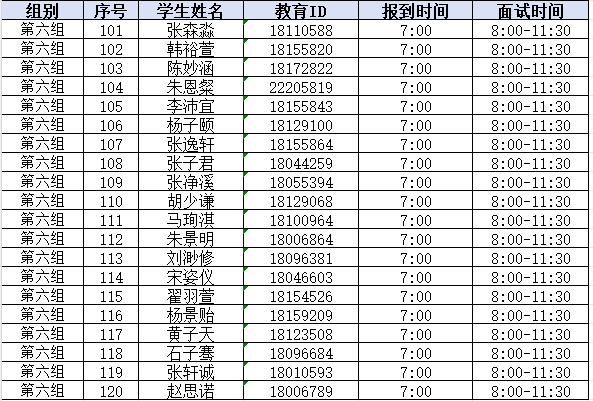 2026年北京市第五中学通州校区“1+3”培养实验面试名单及面试安排