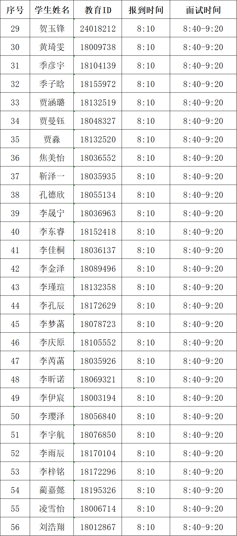 2026年北京景山学校通州分校“1+3”培养实验面试名单及面试安排