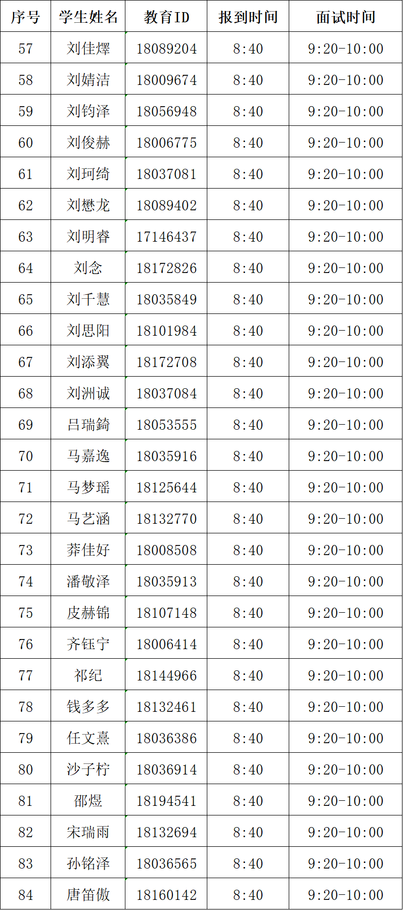 2026年北京景山学校通州分校“1+3”培养实验面试名单及面试安排