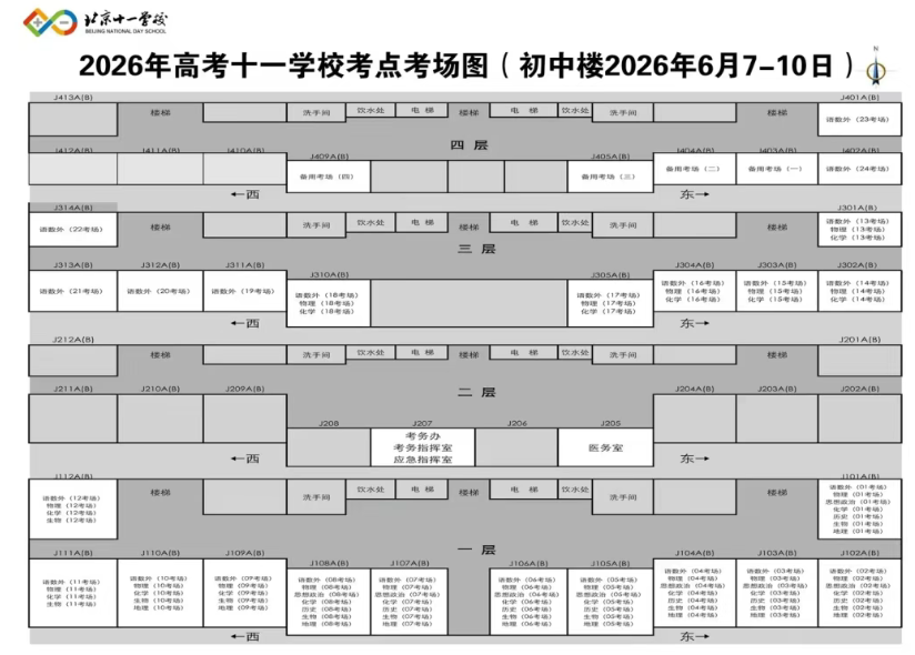 2026北京市十一学校考点信息及致家长的一封信